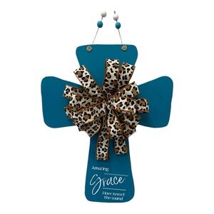 Wooden Cross Amazing Grace How Sweet The Sound Door/Wall Hanger